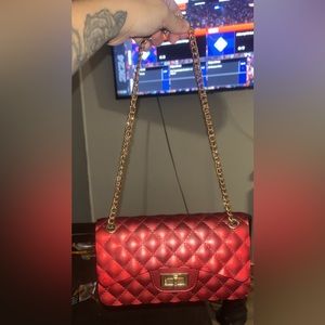 Small red jelly purse